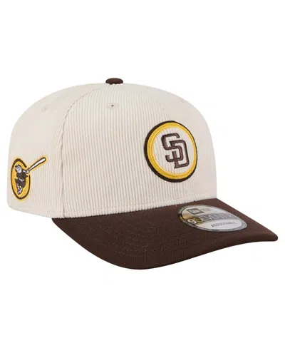 NEW ERA MEN'S CREAM/BROWN SAN DIEGO PADRES LOYAL 9SEVENTY ADJUSTABLE HAT