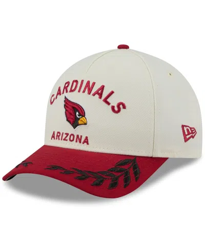 New Era Men's Cream/cardinal Arizona Cardinals 2025 Nfl Draft 9forty A-frame M-crown Adjustable Hat