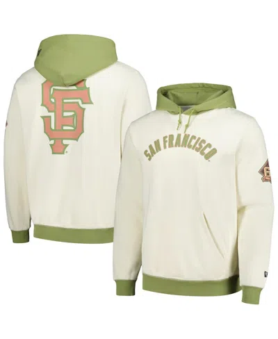 New Era Men's Cream/green San Francisco Giants Color Pop Pullover Hoodie In Cream,green