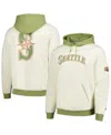 New Era Men's Cream/green Seattle Mariners Color Pop Pullover Hoodie In Cream,green