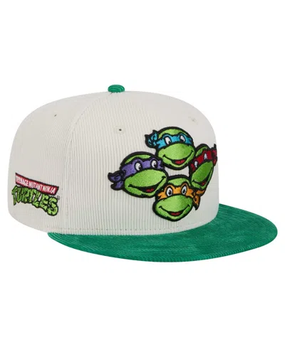New Era Men's Cream/green Teenage Mutant Ninja Turtles 9fifty Snapback Hat In Cream,green