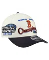 New Era Men's Cream/navy Boston Red Sox World Series 9forty M-crown A-frame Adjustable Hat In White