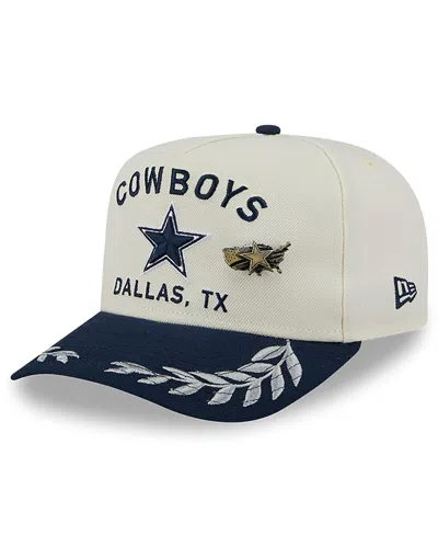 New Era Men's Cream/navy Dallas Cowboys 2025 Nfl Draft A-frame 59fifty Fitted Hat In Multi