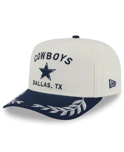 New Era Men's Cream/navy Dallas Cowboys 2025 Nfl Draft A-frame 9fifty Snapback Hat In Multi