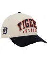 New Era Men's Cream/navy Detroit Tigers Sided Corduroy 9forty A-frame Adjustable Hat In Neutral