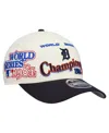 New Era Men's Cream/navy Detroit Tigers World Series 9forty M-crown Adjustable Hat In White