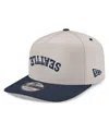 New Era Men's Cream/navy Seattle Mariners Upside Down City Name A-frame 9fifty Snapback Hat In Multi