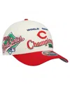 New Era Men's Cream/red Cincinnati Reds World Series 9forty M-crown Adjustable Hat In White
