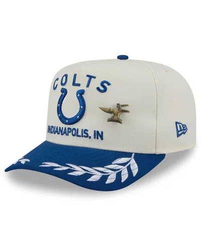 New Era Men's Cream/royal Indianapolis Colts 2025 Nfl Draft A-frame 59fifty Fitted Hat In Multi