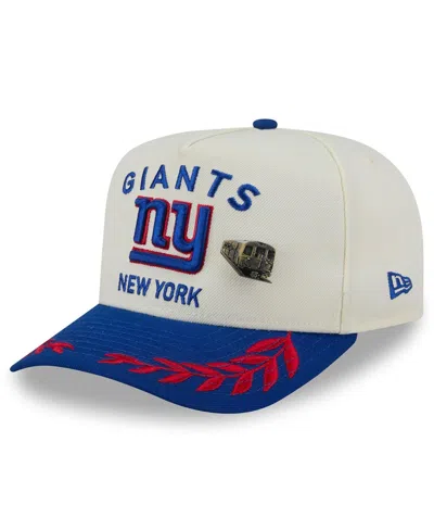 New Era Men's Cream/royal New York Giants 2025 Nfl Draft A-frame 59fifty Fitted Hat In Multi
