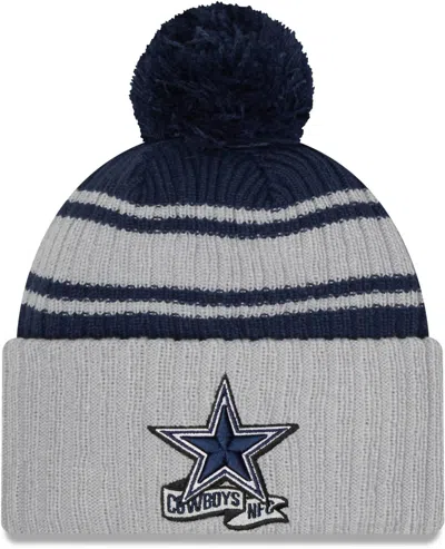 New Era Men's Dallas Cowboys 2022 Sideline Sport Knit Beanie In Gray
