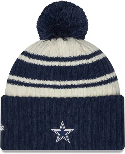New Era Men's Dallas Cowboys 2022 Sideline Sport Knit Beanie In Navy In Blue