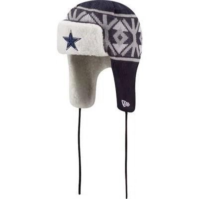 NEW ERA MEN'S DALLAS COWBOYS NEW ERA KNIT TRAPPER HAT IN NAVY