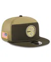 New Era Men's Dark Green Pittsburgh Steelers 2025 Salute To Service Split Panel 9fifty Snapback Hat In Green