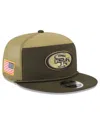 New Era Men's Dark Green San Francisco 49ers 2025 Salute To Service Split Panel 9fifty Snapback Hat In Green