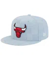 New Era Men's Denim Chicago Bulls Injection Denim Patchwork 9fifty Snapback Hat