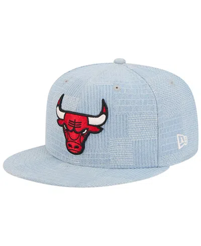 New Era Men's Denim Chicago Bulls Injection Denim Patchwork 9fifty Snapback Hat
