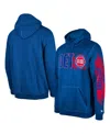 New Era Men's Detroit Pistons Red Tip-off Collection Pullover Hoodie In Royal