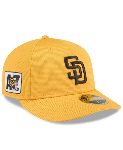 New Era Men's Gold San Diego Padres 2025 Spring Training Low Profile 59fifty Fitted Hat