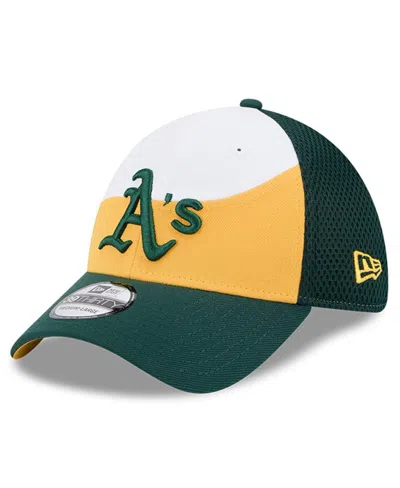 New Era Men's Gold/dark Green Athletics 2025 Spring Training 39thirty Flex Hat In Gold,dark Green