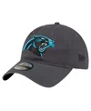 New Era Men's Graphite Carolina Panthers Core Classic 9twenty Adjustable Hat In Graphite