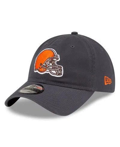 New Era Men's Graphite Cleveland Browns Core Classic Graph 9twenty Adjustable Hat