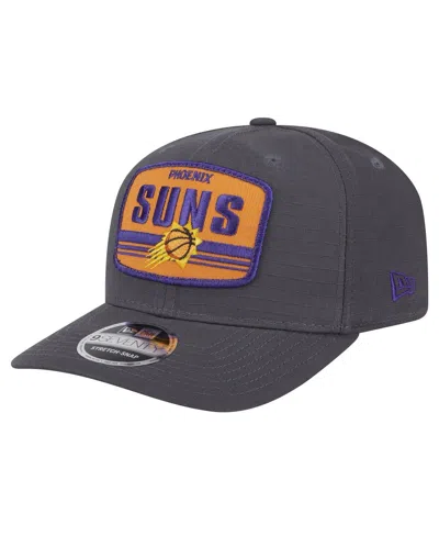 New Era Men's Graphite Phoenix Suns Team Elevated Patch 9seventy Adjustable Hat