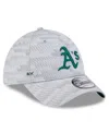 New Era Men's Gray Athletics 2025 Mlb Clubhouse 39thirty Flex Hat In Gray