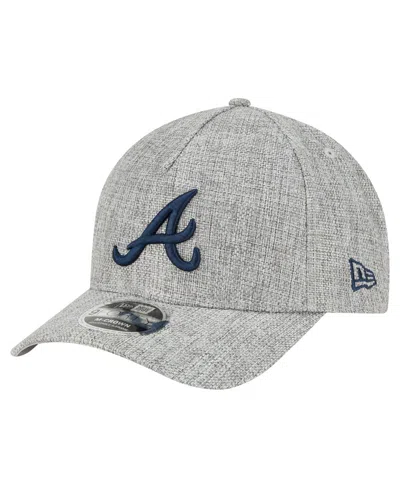 New Era Men's Gray Atlanta Braves Cotton Weave M-crown A-frame 9forty Adjustable Hat