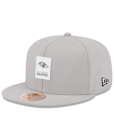 New Era Men's Gray Baltimore Ravens 2025 Sideline 59fifty Fitted Hat