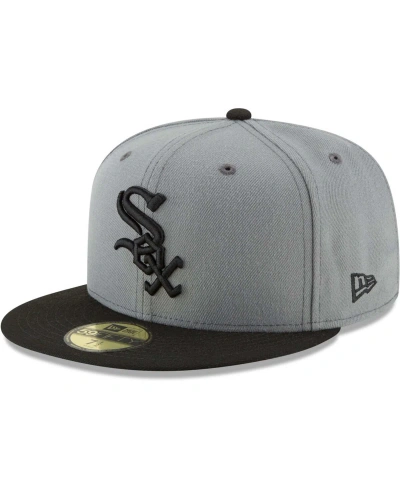 New Era Men's Gray, Black Chicago White Sox Two-tone 59fifty Fitted Hat In Gray,black