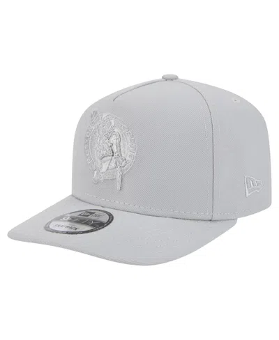 New Era Men's Gray Boston Celtics Colorpack A-frame Pinch Front 9fifty Snapback Hat
