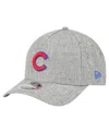 New Era Men's Gray Chicago Cubs Cotton Weave M-crown A-frame 9forty Adjustable Hat