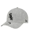 New Era Men's Gray Chicago White Sox Cotton Weave M-crown A-frame 9forty Adjustable Hat
