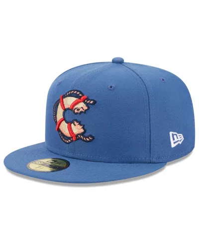 New Era Men's Gray Clearwater Threshers Authentic Collection Alternate Logo 59fifty Fitted Hat In Blue