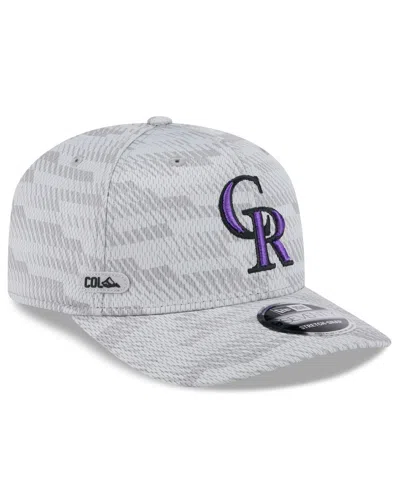 New Era Men's Gray Colorado Rockies 2025 Mlb Clubhouse 9seventy Stretch-snap Hat