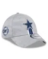 New Era Men's Gray Dallas Cowboys 2024 Sideline 9forty Stretch-snap Hat In Gray