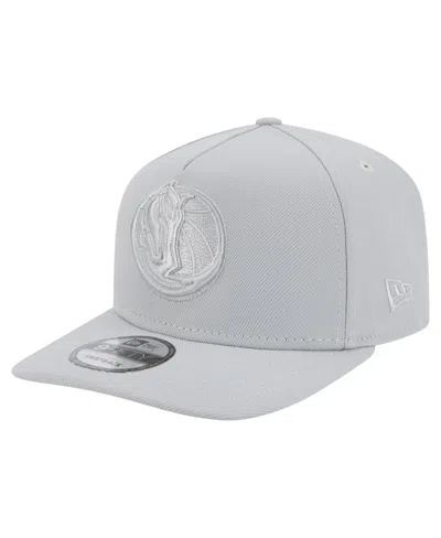 New Era Men's Gray Dallas Mavericks Colorpack A-frame Pinch Front 9fifty Snapback Hat