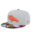 NEW ERA MEN'S GRAY DENVER BRONCOS ACTIVE CAMO 59FIFTY FITTED HAT
