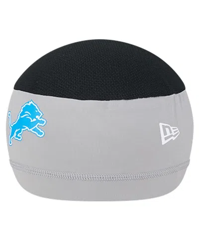 New Era Men's Gray Detroit Lions Nfl Training Coolera Skully Cap