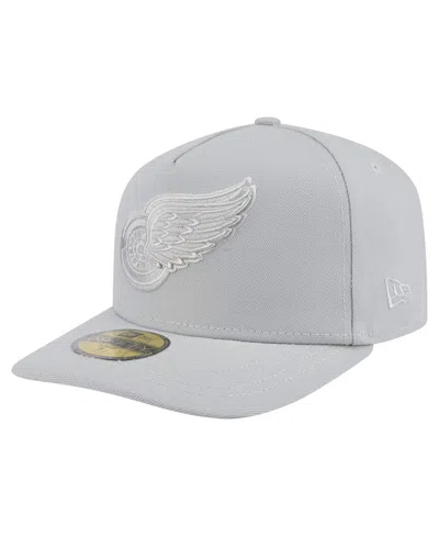 New Era Men's Gray Detroit Red Wings Color Pack A-frame 59fifty Fitted Hat