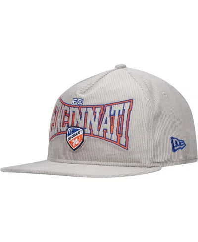 New Era Men's Gray Fc Cincinnati Corduroy Golfer Adjustable Hat