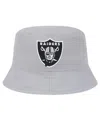 New Era Men's Gray Las Vegas Raiders Helmet Bucket Hat In Gray