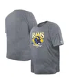 New Era Men's Gray Los Angeles Rams Big Tall Helmet T-shirt In Gray