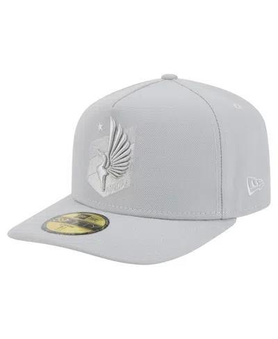 New Era Men's Gray Minnesota United Fc Color Pack A-frame 59fifty Fitted Hat