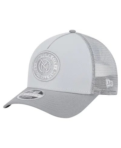 New Era Men's Gray New York City Fc Color Pack 9forty A-frame Adjustable Trucker Hat