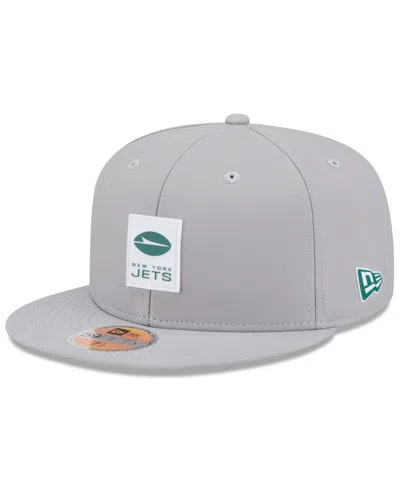 New Era Men's Gray New York Jets 2025 Sideline 59fifty Fitted Hat
