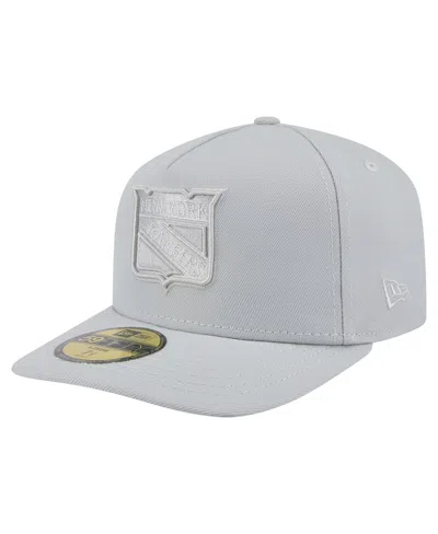 New Era Men's Gray New York Rangers Color Pack A-frame 59fifty Fitted Hat
