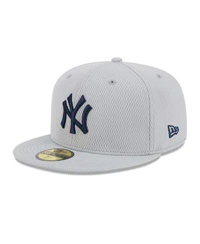 New Era Men's Gray New York Yankees 2025 Mlb Clubhouse 59fifty Fitted Hat