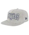 New Era Men's Gray New York Yankees Corduroy Golfer Snapback Hat In Gray